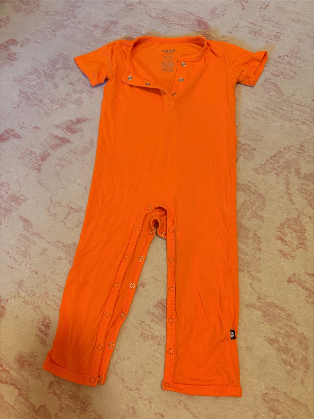 Kyte Baby Orange Baby One-Piece Snap Romper